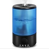 ZStarlite Luftbefeuchter Schlafzimmer Top-Fill, 3.2L 360°Cool Mist Humidifier für Kinderzimmer und Pflanzen, Ultra Leise, Raumbefeuchter, Automatischer Abschaltung(Blau)