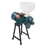 Kommerzielle Getreidemühle 2200W Trocken-Mahlmaschine Getreideschleifer mit 150mm Schleifscheibe für Mais Reis Weizen 60 kg/h Leistung Hochleistungs Elektro Getreidemühle inkl Trichter