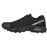 Salomon Speedcross 4 Damen Trailrunning-Schuhe, Aggressiver Grip, Präziser Fußhalt, Leichtgewichtiger Schutz, Black, 38