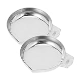 Gadpiparty 1 Satz Waagschale Aus Edelstahl Präzisionswaage Wiegeschale Messpulverschale Digital Küchenwaage Werkzeug Schmuck Maßstab Ablage Für Die Waage Rostfreier Stahl Silber 2 Stück