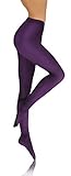 sesto senso Damen Strumpfhose Violett Bunte 40 DEN Blickdicht Microfaser 3 M Violett