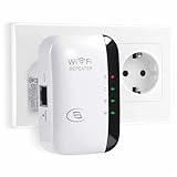 WiFi Extender Booster,WiFi Signal Booster,Internet Coverage Up to 3000 Sq.Ft! Works with 45+ Devices & Features Easy Setup,2.4GHz Band WiFi Extender and LAN Port (Black White, 1)
