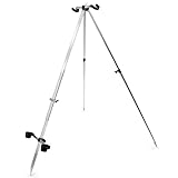 Brandungsrutenhalter - Aluminium Tripod für 2 Brandungsruten - Brandungsdreibein Ruten-Halter – Teleskop Ruten-Ständer, Dreibein Rutenhalter, Rutenhalter Brandungsangeln 110-180cm