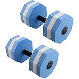 Flaroey Hantelset Aus Eva-Schaum, Wassergewichte, Wassergymnastik, Wassertherapie, Pool-Fitness, Wassertraining (2 Stück) Blau