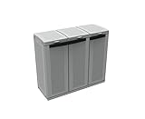 Terry, Ecocab 3, Schrank zum Mülltrennen, für den Innen- und Außenbereich, 3 separate Fächer - 102x39x88,7 cm