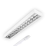 ELG Leuchten LED Rasteranbauleuchte 150cm 20,6 Watt 3100lm (4000K) (Neutralweiss) Büroleuchte Deckenleuchte Bürobeleuchtung Rasterleuchte Deckenlampe Bürolampe optional Pendelleuchte