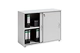Möbelpartner Aktenschrank Manni 701343, lichtgrau, 100,0 x 39,5 x 77,4 cm