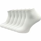 GAWILO Damen Quarter Socken ohne drückende Naht (6er-Pack) weiß, 35-38