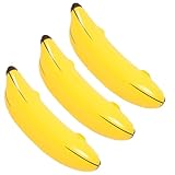3 Stück Aufblasbare Banane,Aufblasbarer Ballon Bananen,60CM Aufblasbarer Bananen Spielzeug,Schwimmendes Poolspiel Aufblasbare für Pool Strand Sommer Badespaß Fasching Karneval Party Deko
