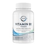 Vitamin B1 (Thiamin) Hochdosiert 200 mg Tabletten - 180 Tabletten - Veganfreundlich – Von Nutriota