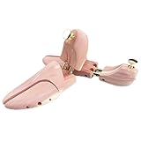Doppelrohr-Schuhspanner aus rotem Zedernholz, verstellbar, für Herren und Damen, Anti-Falten, einfarbig, 45/46 EU