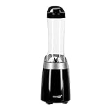 STANDART | Standmixer Klein 0,6L | Smoothie Maker To Go mit Eiscrusher | Smoothie Mixer Klein mit 6-Klingen Edelstahl| Tritan Becher und Verschlussdeckel BPA-Frei | Schwarz/Silber