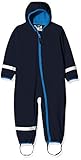Playshoes Unisex Kinder Softshell-Overall Fleece Gefüttert Outdoor-Jumpsuit, marine, 74