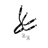 QUXVUIS 1 Langer gewebter Riemen, Hockey Ersatzteilsatz mit einzelner Druckknopfschnalle, Kinnreparatursatz für Hockeyhelme mit einzelnem verstärkten Druckknopf, tragbar