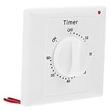 Alipis Digitaler Zeitschalter für Steckdosen Aufputz Mechanischer Lichtschalter mit Drehknopf Präzise Zeitsteuerung für Innenbeleuchtung Energiesparender Timer für Lampen und