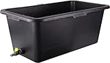 Badewanne mit Ablaufventil für Hunde und Katzen, Haustierplanschbecken mit Wasserhahn, Kunststoff-Hundepool, 4 Größen (80 l; 78 x 48 x 30 cm)