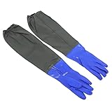 IWOWHERO 1 Paar Extra lange wasserdichte Handschuhe Ofenhandschuhe Handschuhe für Aquarien gardening gloves security handschuhe Wasserdichte Handschuhe für Herren Handschuhe für Männer Mann