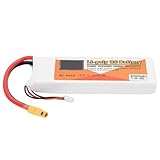 Alomejor Hochwertiger 7,4V 5000mAh 40C Lipo Akku XT60 Stecker 2S für RC Racing Drone, für RC Drone, Auto und Flugzeug