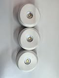 vsshe LED Schrankbeleuchtung, 3 Stück LED Spot Akku USB Aufladbar, Vitrinenbeleuchtung Kabellos mit Touch&Fernbedienung, Magnet Dimmbar Unterbauleuchte, 3 Farbtemperaturen Timer Indirekte Beleuchtung