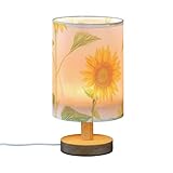 FRODOTGV Sunflowers Nachttischlampe Nachttischleuchte mit USB-Ladeanschluss zum Lesen von Häusern