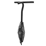 Baxnore Deckelheber, 26 cm Länge, Spiralgriff, schwarzes Finish, Eisen, erweitertes Design, bequemer Halt, Deckelheber für Dutch Oven im Camp