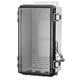 Nixiara Elektrisches Gehäuse für den Außenbereich, wasserdicht | Steckdosengehäuse mit transparenter Abdeckung, staubdichtes Gehäuse mit Schloss für Innen Außen Wand elektrische Projekte