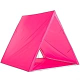 Indoor Tipi Zelt für Kinder, tragbares Faltzelt zum Zeichnen und fantasievollen Erkunden (Rosa)
