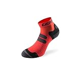 Lenz Unisex Sportsocken Running 4.0, Rot Anthrazit, 42-44, 085blk