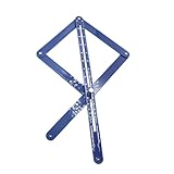 Gehrungswinkel Messherrscher, Eckwinkelfinder - Hoher Genauigkeitswinkel Herrscher mit Skalen | Multifunktionaler Prospraktor, Gehrungssägen-Kegelmesser, 10 Grad-170 Gradmessung