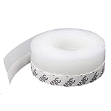 Türdichtungsstreifen,Selbstklebende Dichtungsstreifen Fensterdichtung Transparent Türdichtung Silikon Dichtung für Tür und Fenster Wetterschutz Schalldicht Winddicht Zugluftstopper 25mm x 5m