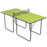 GEWO Midi Tischtennisplatte – kompakter Indoor Tischtennisplatte klappbar – Tischtennistisch klein für Zuhause, Büro & Hobbyspieler – Grün