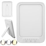 Tageslichtlampe 20000 Lux gegen Wintermüdigkeit, LED lichttherapielampe ohne UV mit 3 Farbtemperaturen, 10 Helligkeitsstufen, Timer & Memory – effektive sonnenlicht lampe bei Lichtmangel im Büro