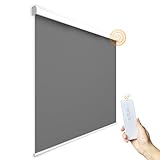 Rollos, Jalousien, Verdunkelungsrollos, wiederaufladbar, elektrisch gesteuert, automatisch, Smart Home, motorisiert, für Türen, Küchen, 61 x 182,9 cm, Grau