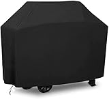 Grill Abdeckhaube, Grillabdeckung Wetterfest, 210D Oxford Gasgrill Abdeckplane, Regendicht BBQ Abdeckung Cover Schutzhülle Haube Staubdicht Grillschutz 147 cm x 61 cm x 122 cm -Schwarz