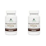 Koreanischer Ginseng-Extrakt 1000 mg 120 Tabletten Gedächtnis, Konzentration, Vitalität, Energie (Packung mit 2)