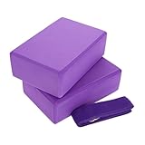 3Stücke Teiliges Yoga Set mit Blöcken und Gurt Eva Yogablöcke zur Unterstützung von Körperhaltungen und Flexibilität für Anfänger Tragbar