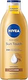 NIVEA Body Lotion Sun Touch, Pflegelotion mit sanftem Bräunungseffekt ohne Streifen, feuchtigkeitsspendende Körpercreme mit Ginkgo-Extrakt und Traubenkernöl (400 ml)
