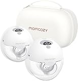 Momcozy M5 Milchpumpe Elektrisch, Tragbar Freihändig Doppelmilchpumpe Für Den Babymund, Doppelt Abgedichteter Flansch Mit 3 Modi und 9 Stufen, 24 mm (2, Grau)