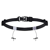 Jetstream 1 Stück Startnummernband Triathlon, Triathlon Startnummernband, Haftpunkt Startnummernband, Startnummernband für Läufer, Geeignet für Triathlon, Marathon, Laufen, Radfahren, schwarz