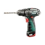 Metabo Akku-Schlagbohrschrauber PowerMaxx SB Basic (600385500) 12V 2x Li-Ion; Ladegerät LC 40; Kunststoffkoffer, Art des Akkupacks: Li-Ion , Akkuspannung: 12 V, Akkukapazität: 2 x 2 Ah