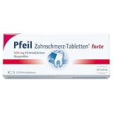 Pfeil Zahnschmerz-Tabletten forte 400 mg Ibuprofen, 20 St. Tabletten