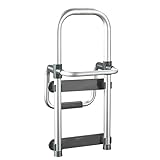 WENKO 81101500 Badewannen-Einstiegshilfe Secura verstellbar, 120 kg Tragkraft, 24,5 x 52,5 x 23 cm, Aluminium