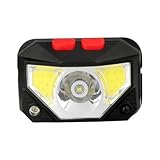 YARNOW Multifunktionale USB Wiederaufladbare Stirnlampe mit Nachtlauflicht Mini Sicherheits Warnlicht Handbewegungssensor Geeignet für Outdoor Sport Joggen Camping und Wandern