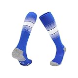 PRIOKNIKO Sommer Fußball Socken Anti-Rutsch-Profi-Sport Socken Atmungsaktive Schweiß absorbierende Strümpfe, Blau 1,M
