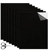 8 Stück Moosgummi Selbstklebend 3mm, Schaumstoffmatte mit Kleberücken, EVA Moosgummi Schwarz, 250 x 190 x 3mm Moosgummi Polster, Schaumstoff-Zuschnitte zum Basteln für DIY-Möbeltüren und -fenster