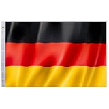 SPINNE LUCAS Deutschland Flagge 150x90 cm, Deutschland Fahne, Deutschlandfahne mit Messingösen, Kräftige Farben, Deutsche Flagge für Fußball EM WM Euro Nationaltag Bar Partydeko
