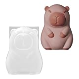 3d Capybara Silikonform, Kerzenformen Silikon Tiere, Niedliche Kerzenform, Harz Kerzenformen Zum Gießen, Wiederverwendbare Antihaft Form, Müheloses Entformen, Für Basteln