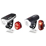 SIGMA SPORT - LED Fahrradlicht Set Aura 60 und Nugget II & - LED Fahrradlicht mit Batterien Set Aura 30 und Curve | StVZO zugelassenes Vorderlicht und Rücklicht | Farbe: Schwarz