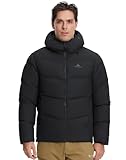 Pioneer Camp Daunenjacke Herren Winter Warm Leicht Packbar Winddicht Wasserdicht Jacke mit Kapuze Outdoorjacke(Black;M)