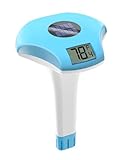 BALDR Pool Thermometer Schwimmend, mit Großer LCD-Digitalanzeige Leicht Ablesbar IPX-8 Wasserdicht Digital Poolthermometer für Schwimmbäder, Teiche, Eisbad und Sprudelbad